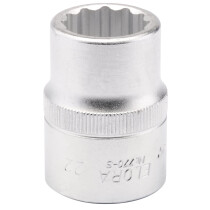 Elora 770-SM 22mm 3/4" Square Drive Bi Hexagon Socket 00707