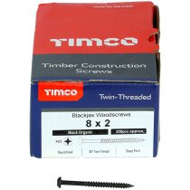 No. 8 x 2" Blackjax PZ2 RND (Box of 200) 00082BJC Timco