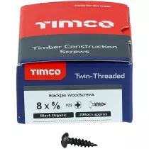 No. 8 x 5/8" Blackjax PZ2 RND (Box of 200) 00858BJC Timco