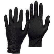 Warrior Nitrile Fish Grip Gloves Black (Box of 50)-Gloves Extra Large (10)