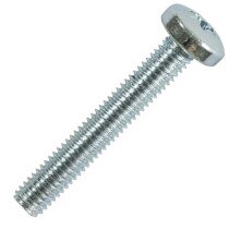 M4 x 25mm Machine Screw PZ2 PAN - BZP (Box of 100) 4025PPM Timco