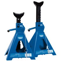 Draper 01814 ARAS05-E Pair of Pneumatic Rise Ratcheting Axle Stands (5 Tonne)