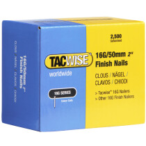 Tacwise 0298 16G/50mm Finish Nails Galvanised (Box of 2500)