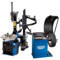 Draper 02152 *TC200/WB100 Tyre Changer with Assist Arm and Wheel Balancer Kit