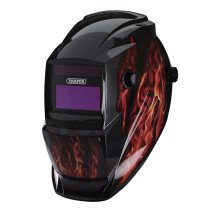 Draper 02513 WHVS-RF Auto Darkening Welding Helmet, Red Flames