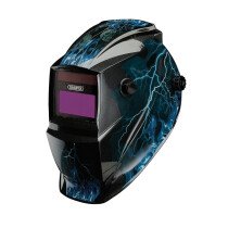 Draper 02514 WHVS-BS Auto Darkening Welding Helmet, Blue Skull