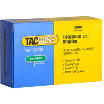 Tacwise 0340 140/6mm Staples Galvanised (Box of 5000)