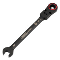Draper 03914 Expert HI-TORQ® Metric Flexible Head Ratchet Combination Spanner, 8mm, Black