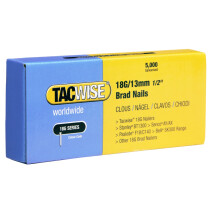 Tacwise 0393 18G/13mm Brad Nails Galvanised (Box of 5000)