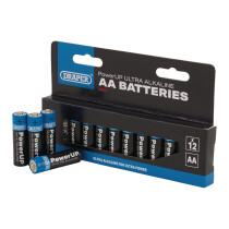 Draper 03972 PowerUP Ultra Alkaline AA Batteries (Pack of 12)