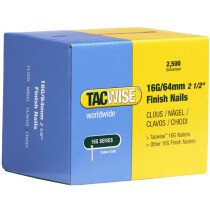 Tacwise 0301 16G/64mm Finish Brad Nails Galvanised (Box of 2500)