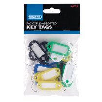 Draper 03375 KI/20 Assorted Key Tags (Pack Of 20)