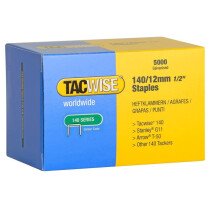 Tacwise 0343 140/12mm Flat Wire Staples Galvanised (Box of 5000)