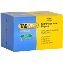Tacwise 0344 140/14mm Flat Wire Staples Galvanised (Box of 5000)