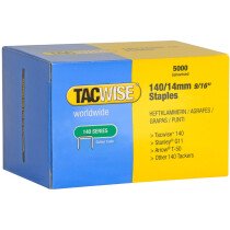 Tacwise 0344 140/14mm Flat Wire Staples Galvanised (Box of 5000)