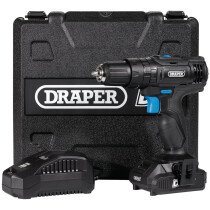 Draper 03509 D20ECD28SET D20 20V Combi Drill Kit with Battery, Charger and Basic Accessories