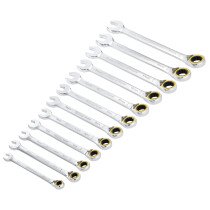 Draper 03913 8241RMM/12 Expert Hi Torq® Metric Reversible Ratchet Combination Spanner Set (12 Piece)