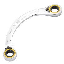 Draper 03936 8242RMM Expert Hi Torq® Double Ring Ratchet Half Moon Spanner, 15 X 17mm