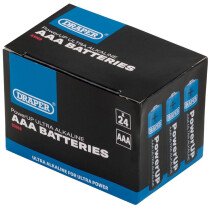 Draper 03969 PowerUP Ultra Alkaline AAA Batteries (Pack of 24)