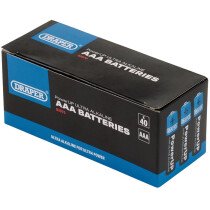Draper 03970 PowerUP Ultra Alkaline AAA Batteries (Pack of 40)