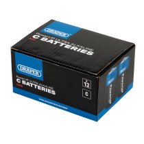 Draper 03978 BATT/C/12 Power Up Ultra Alkaline C Batteries (Pack Of 12)