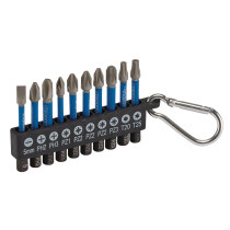Draper 04933 IMBH10 Expert Impact Screwdriver Bit Set, 50mm, 1/4" Hex (10 Piece)