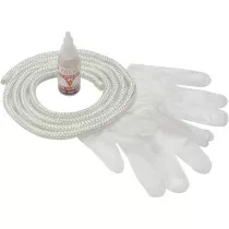 Lawson-HIS 10mm White Stove Rope Seal Kit