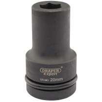 Draper 05135 425D-MM Expert 20mm 1" Square Drive Hi Torq 6 Point Deep Impact Socket