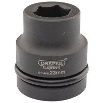 Draper 05104 425-MM Expert 23mm 1" Square Drive Hi Torq 6 Point Impact Socket