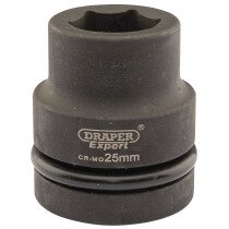 Draper 05106 425-MM Expert 25mm 1" Square Drive Hi Torq 6 Point Impact Socket