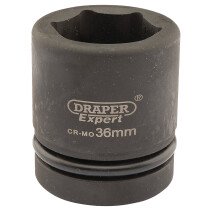 Draper 05116 425-MM Expert 36mm 1" Square Drive Hi Torq 6 Point Impact Socket
