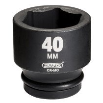 Draper 05120 425-MM Expert 40mm 1" Square Drive Hi Torq 6 Point Impact Socket