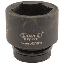 Draper 05125 425-MM Expert 50mm 1" Square Drive Hi Torq 6 Point Impact Socket