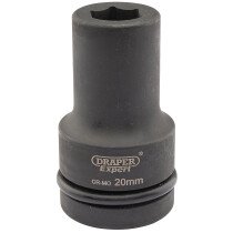 Draper 05135 425D-MM Expert 20mm 1" Square Drive Hi Torq 6 Point Deep Impact Socket