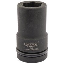 Draper 05144 425D-MM Expert 29mm 1" Square Drive Hi Torq 6 Point Deep Impact Socket