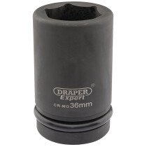 Draper 05150 425D-MM Expert 36mm 1" Square Drive Hi Torq 6 Point Deep Impact Socket