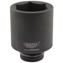 Draper 05158 425D-MM Expert 65mm 1" Square Drive Hi Torq 6 Point Deep Impact Socket