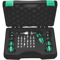 Wera 7445/46/47 Kraftform Torque Screwdriver Set 27 Piece 2.5-55.0 in.lbs. 05350451001