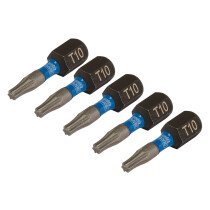 Draper 05491 IMBH/TX25/5 Expert Tx Star® Impact Screwdriver Bits, T10 X 25mm, 1/4" Hex (Pack Of 5)