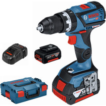 Bosch GSB18V-60C5C 18V Connection Ready Brushless 2-Speed Combi Drill with 2x 5.0Ah Batteries in L-BOXX