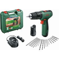 Bosch EasyImpact1200 12V Combi Drill with 2x 1.5Ah Batteries and Drill/Screwdriver Bit Set in Case