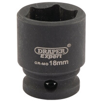 Draper 06878 409-MMC Expert 18mm 3/8" Square Drive Hi Torq 6 Point Impact Socket