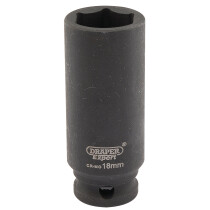 Draper 06891 409D-MMC Expert 18mm 3/8" Square Drive Hi Torq 6 Point Deep Impact Socket
