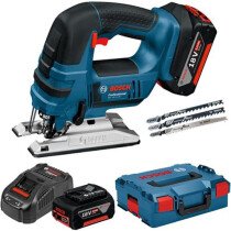 Bosch GST 18 V-LiB 18V Bow Handle Jigsaw (2 X GBA 18V 4Ah) in L-boxx