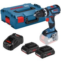 Bosch GSB18V-60C 18v Dynamic Series Brushless 2 Speed Combi with 2x 4.0Ah Batteries in L-Boxx