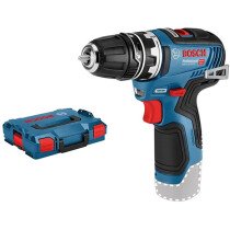 Bosch GSR 12V-35 FC Body Only 12V Brushless Flexiclick Drill/Driver with Drill Chuck Attachment in L-Boxx