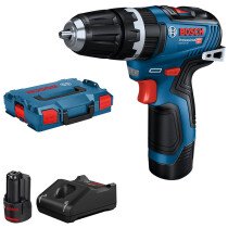Bosch GSB12V-35C 12V Brushless 2-Speed Combi Drill with 2x 3.0Ah Batteries in L-BOXX