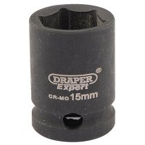 Draper 06875 409-MMC Expert 15mm 3/8" Square Drive Hi Torq 6 Point Impact Socket
