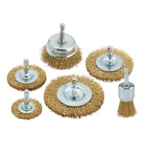 Draper 07436 WBSET6 Brassed Steel Crimped Wire Brush Set (6 Piece)
