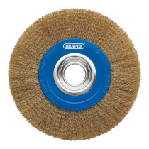 Draper 08067 Brassed Steel Bench Grinder Wire Wheel Brush, 200 x 31.75mm